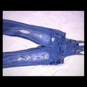 Dollhouse Distressed Jean Overalls